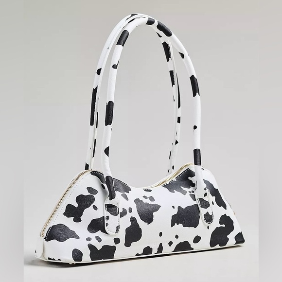 Anthropologie Handbags - Anthropologie Melie Bianco Dakota Shoulder Bag Black White